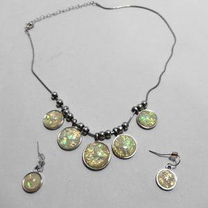 SILVER EXPRESSIONS Necklace & Earring Jewelry Set